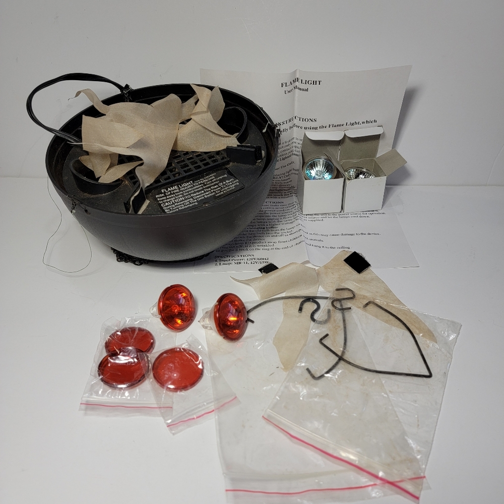 Spirit Halloween Mini Flame Light Hanging Cauldron 8" diameter Prop Haunted - Picture 3 of 14